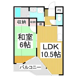 グランドハイツ石堂【7階】の間取り