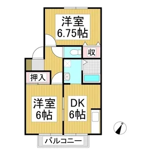 メゾンシェール【2階】の間取り