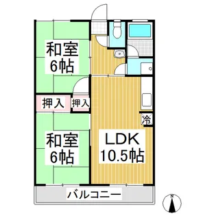 おねやま団地悠久台【1階】の間取り