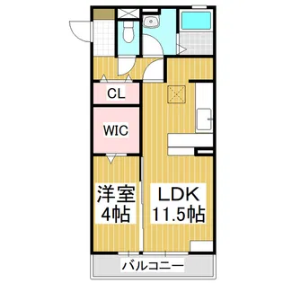 エスペランサ稲葉【1階】の間取り