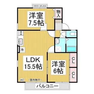 メゾン・ド・T A【1階】の間取り
