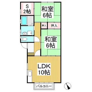 サンビレッジあい【1階】の間取り