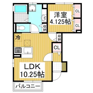 リヴェール【1階】の間取り