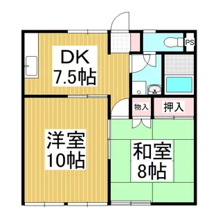 コーポN(磯部)【1階】の間取り