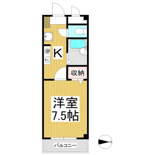 三本柳ハイツ【2階】の間取り