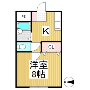 若林マンション【1階】の間取り