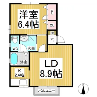ピュアドミール城【2階】の間取り