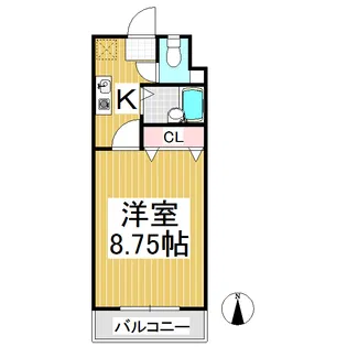 フリーデンスハイム【2階】の間取り