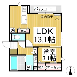 エイト クラウド【1階】の間取り