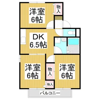 AULOS野池 A棟【1階】の間取り