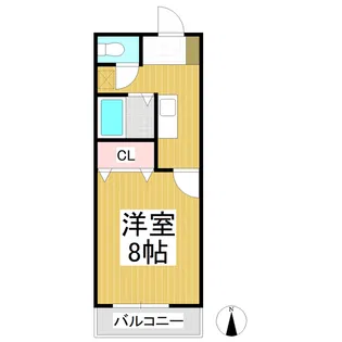 アパルト長野 1【2階】の間取り