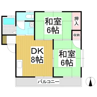 ハイツ松風【2階】の間取り