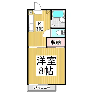 アネックス若里【1階】の間取り