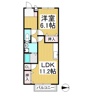 メゾンドフルール【1階】の間取り