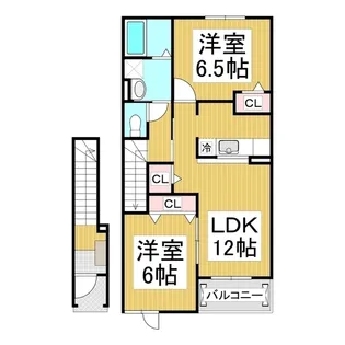 グランフィオーレ A棟【2階】の間取り