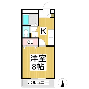 ウッド ヴィレッジ【203号室】の間取り