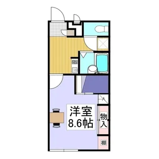 レオパレスサンフラワー【2階】の間取り