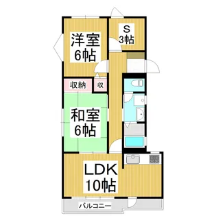 ホワイトハイツ 東館【3階】の間取り