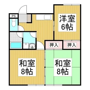 コーポN(磯部)【1階】の間取り