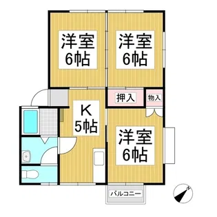 ハイツ山本【2階】の間取り