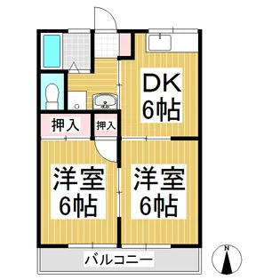 サンシティハイム滝【2階】の間取り