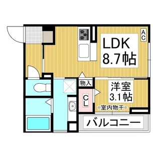 J-Room☆妃 Ⅶ番館 屋代駅前【3階】の間取り