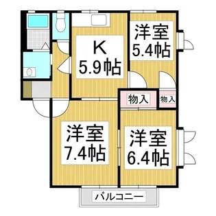 パストラルハイム B棟【1階】の間取り