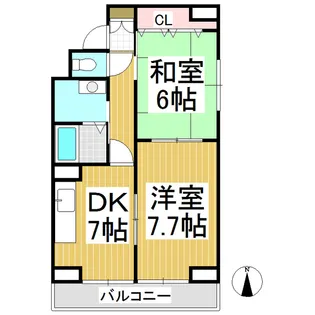 リバーサイドタワー RST【6階】の間取り