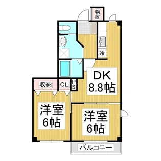 エディビレッヂ B棟【1階】の間取り