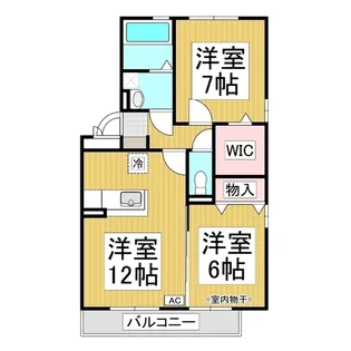 パークタウン三本柳【3階】の間取り