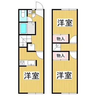 レオパレストゥロイメ【106号室】の間取り