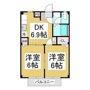 ニルヴァーナK【1階】の間取り