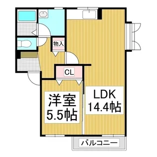 ベルメゾン裾花 N棟【1階】の間取り