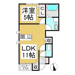 カーサパトリア D棟【1階】の間取り