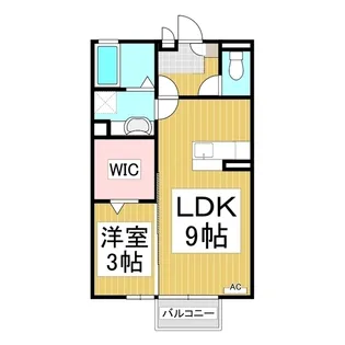 ラヴリィ・パートナー A棟【2階】の間取り