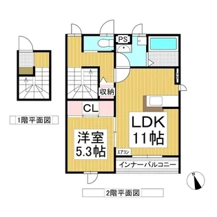 ベルリード【2階】の間取り