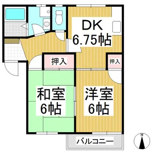 フレグランス川中島【1階】の間取り