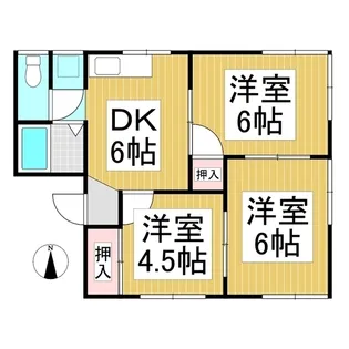 アトゥレ若葉Ⅰ【1階】の間取り