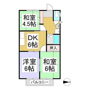 アーバンさち【1階】の間取り