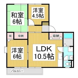 サンビレッジ東永 B棟【1階】の間取り