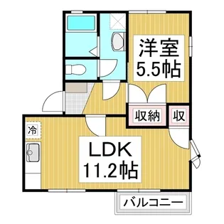 フレグランスアップル S【2階】の間取り