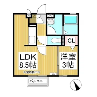 フォルティーノしののいⅡ【2階】の間取り