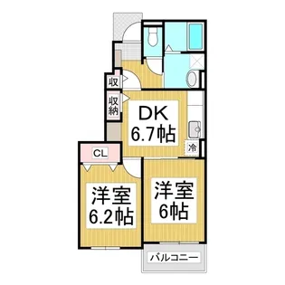 アクティブ・JIN【1階】の間取り