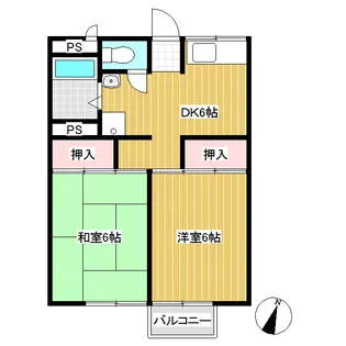 サンハイツ大屋【1階】の間取り