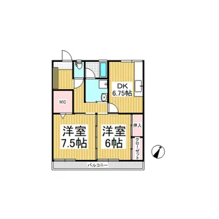 香山マンション【2階】の間取り