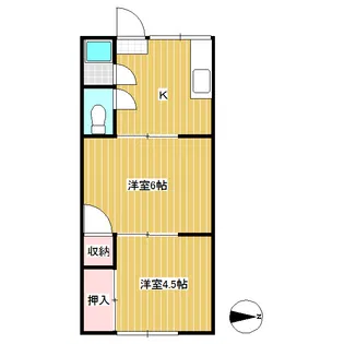 ヒノデハイツ【1階】の間取り