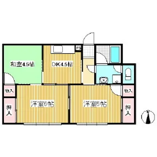 コーポ堀【2階】の間取り