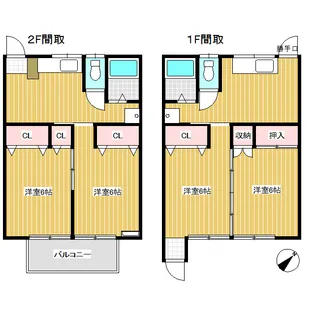 小屋坂アパート【2階】の間取り
