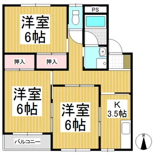 神科マンション【2階】の間取り