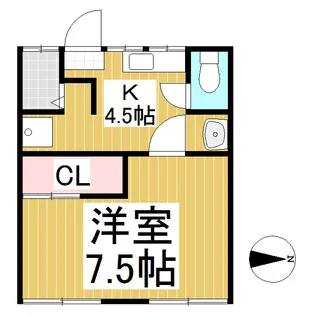上田原ハイツ【1階】の間取り